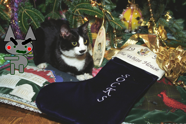 Fella and Socks Clinton (circa 1991)