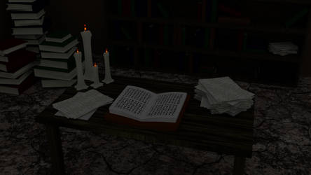 Library Scene Made in blender