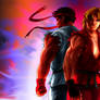 Ryu and Ken fight stick design - back