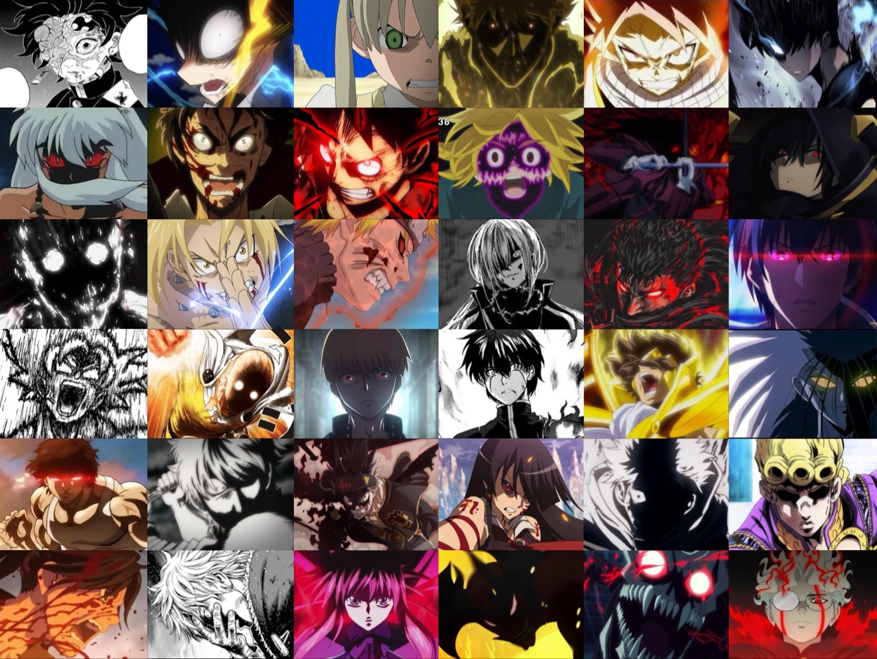 Anime Characters Rage by hibaritsunayoshi on DeviantArt