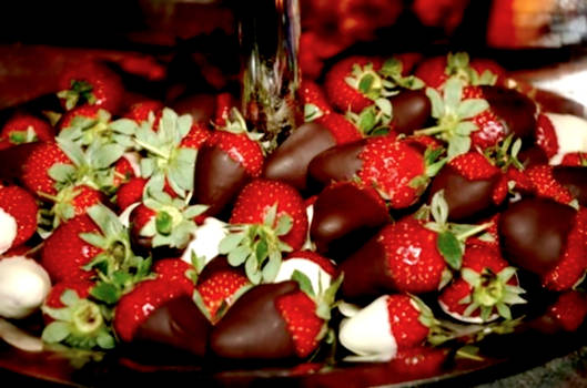 Mmm... Strawberry In Chocolate