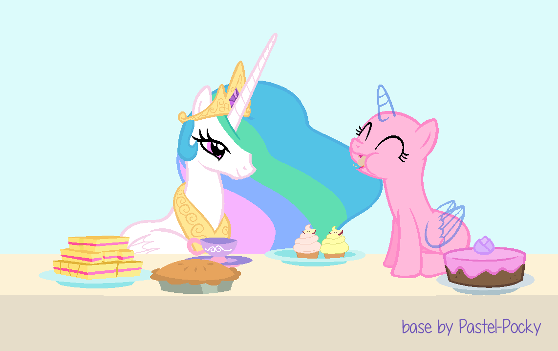 I'll so send you to the Moon - Celestia x oc by Pastel-Pocky