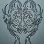 Lineart of tribal heart