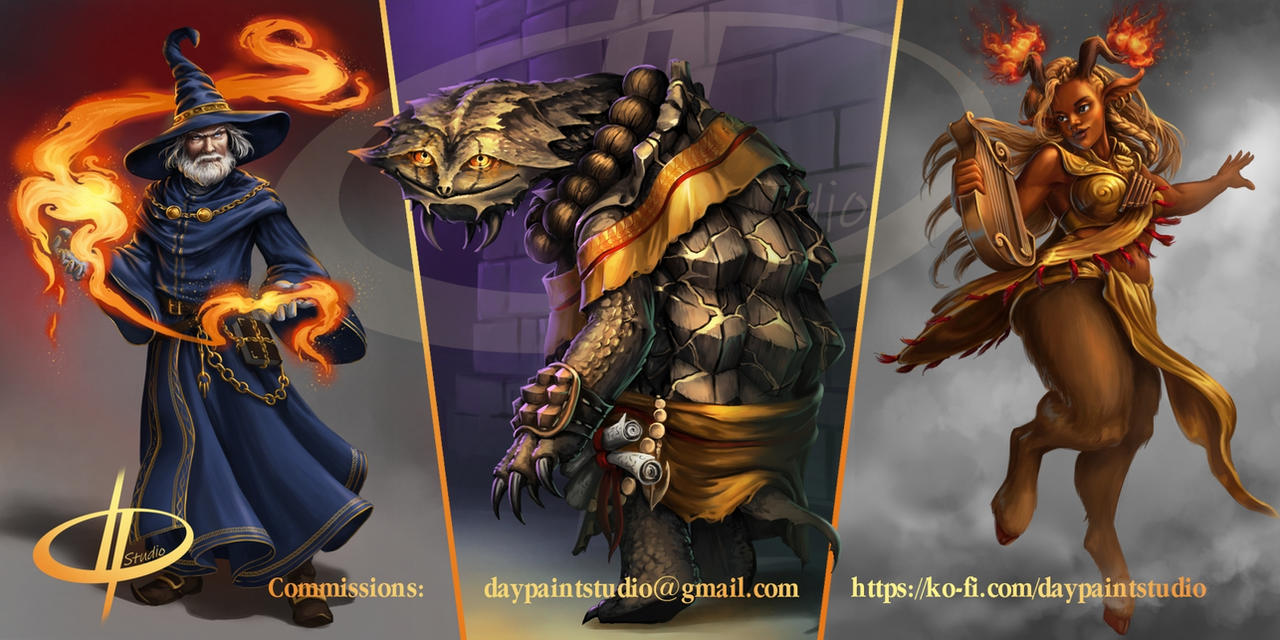 DnD Fire and gold by DayPaintStudio on DeviantArt