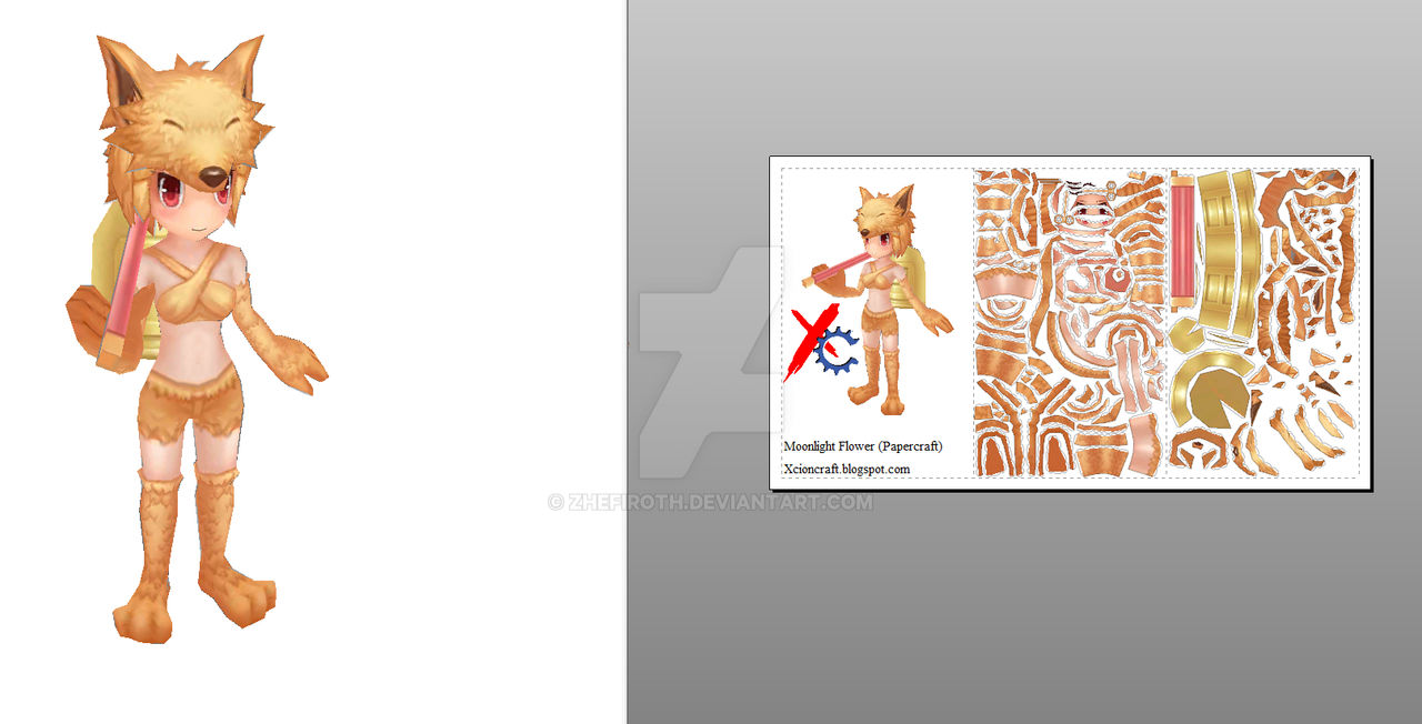 Moonlight Flower (Papercraft) by zhefiroth on DeviantArt