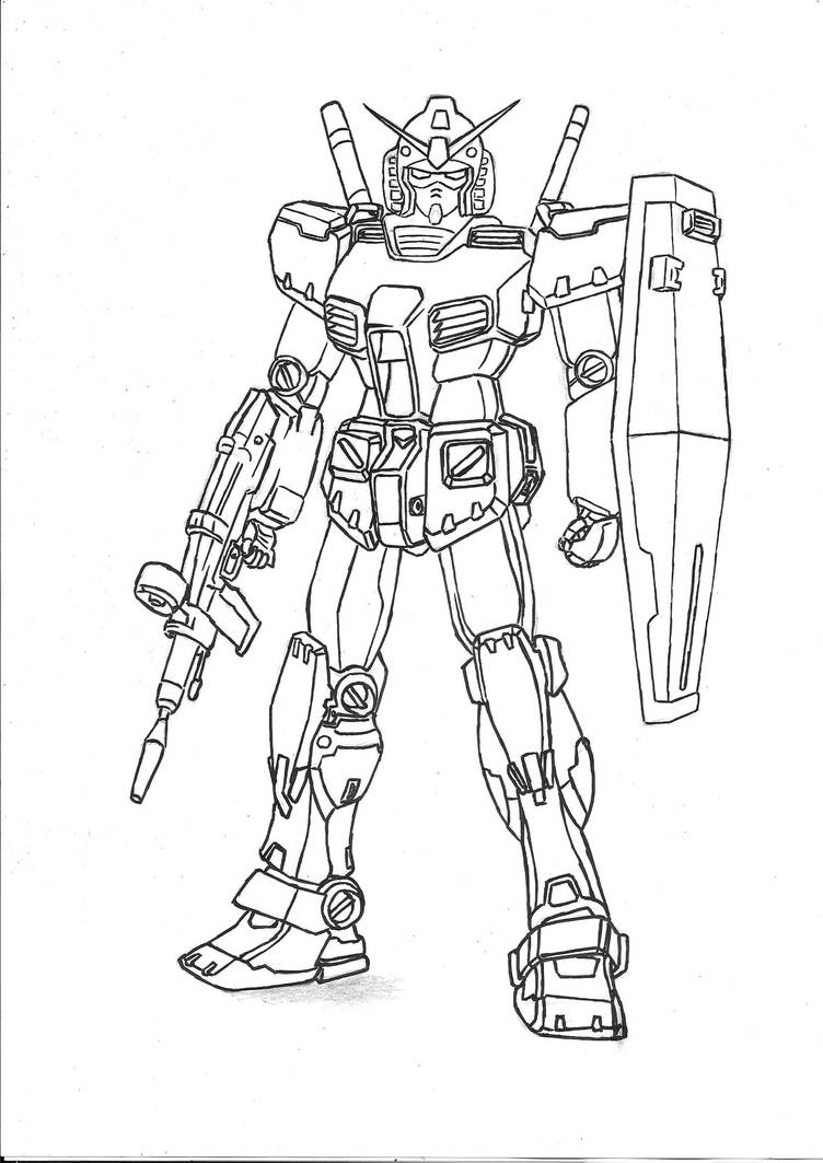 RX-78 Gundam Outline by horacehylee on DeviantArt