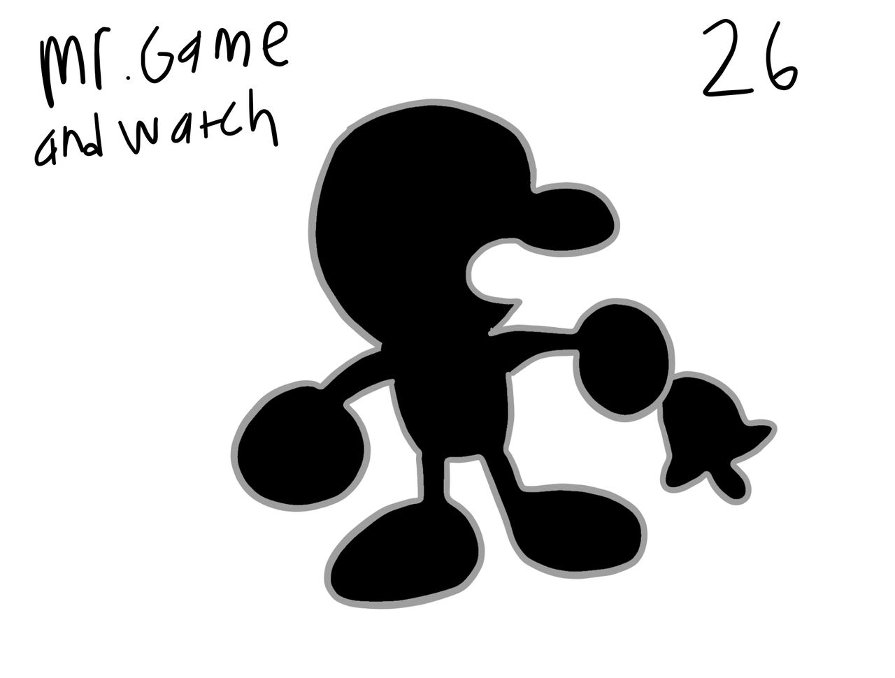 Super Smash Bros - Mr game and watch doodle by jazminelovespokemon on ...