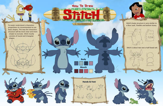 How to draw Stitch
