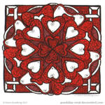 Love Hearts Mandala by Quaddles-Roost