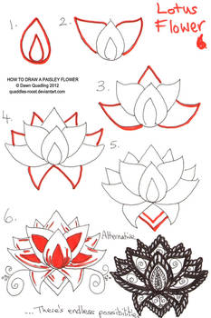 How to draw Paisley Flower 06