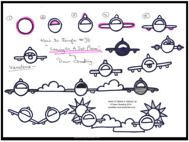 How to Draw Tangle 36  Leaving On A Jet Plane 