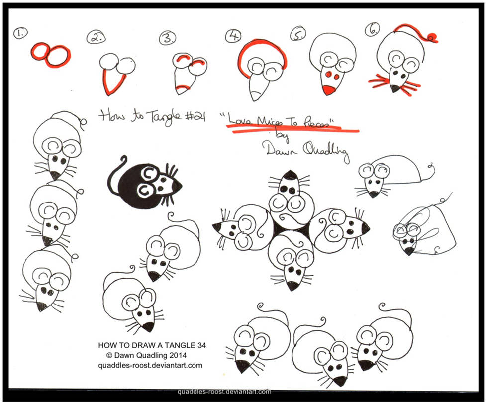 How to Tangle 21 Love Mices To Pieces quaddles by Quaddles-Roost on ...