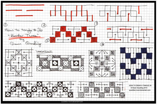 How 2 Tangle 26 Border Three quaddles-roost
