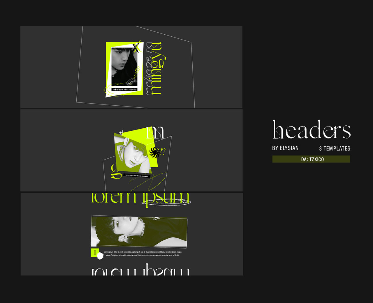 Header Models SET HEADER TEMPLATE by tzxico on DeviantArt