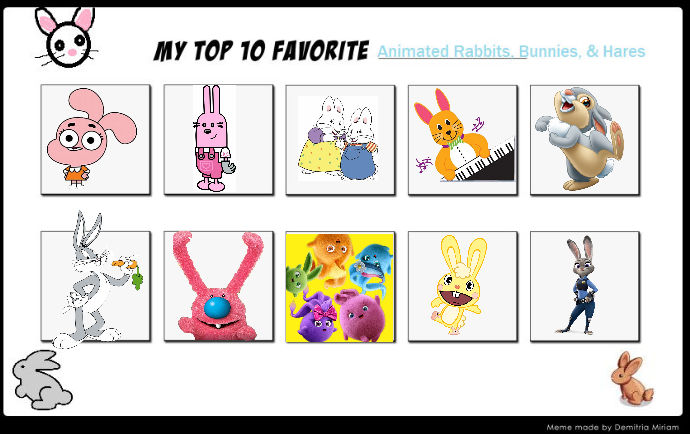 My Top 10 Favorite Bunnies And Rabbits by Ajthebusguy on DeviantArt