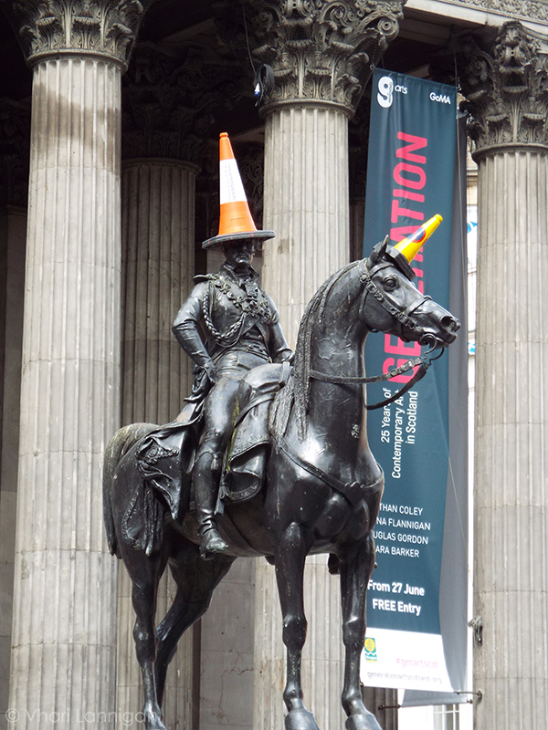 The Duke, His Horse + Their Cones