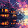 vaporwave reflection whimsical J.M.W