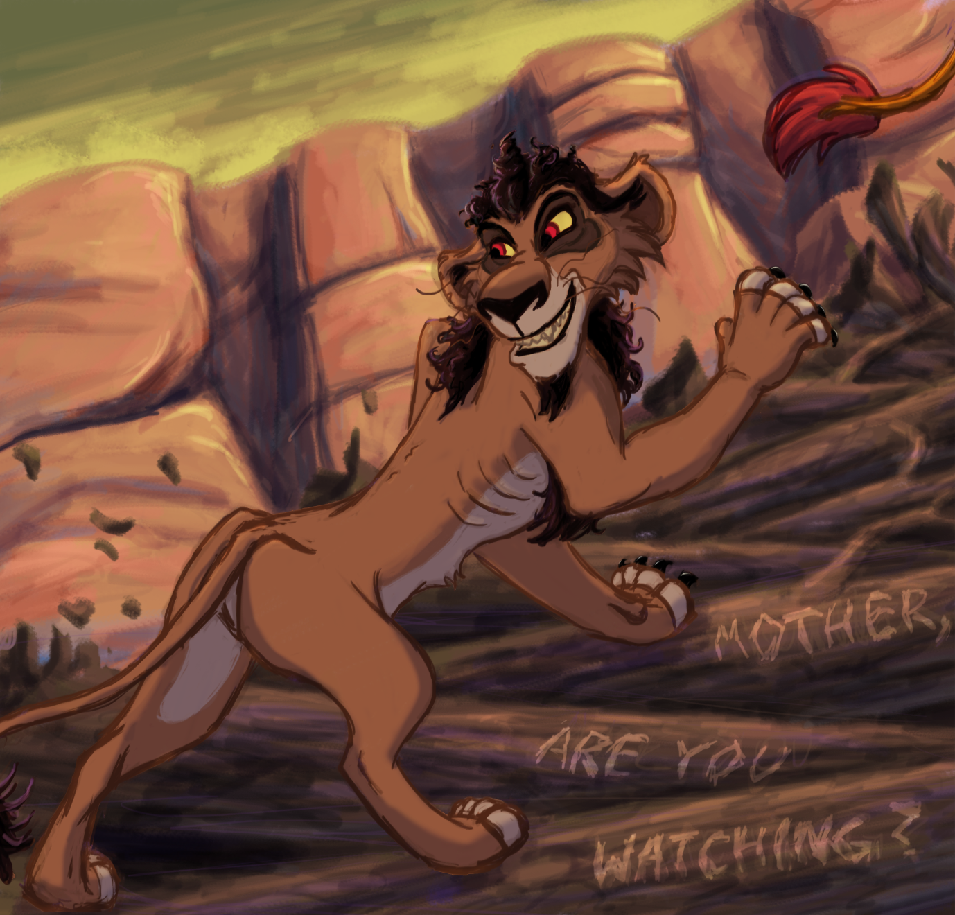 Somebody who'd chase Simba up a tree by iceflowerglow on DeviantArt Somebody who'd chase Simba up a tree by iceflowerglow on DeviantArt