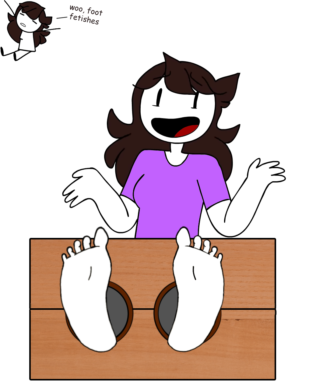 Classic Jaiden showing her feet by FapMaster on DeviantArt