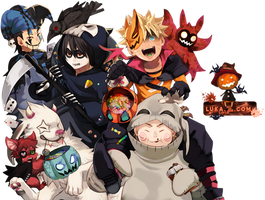 [RENDER]Naruto with friends, at halloween.