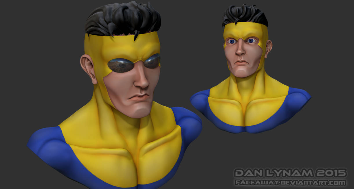 Invincible 3D sculpt (1st ever sculpt) by faceaway on DeviantArt