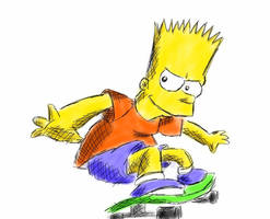 Skateboarding Bart