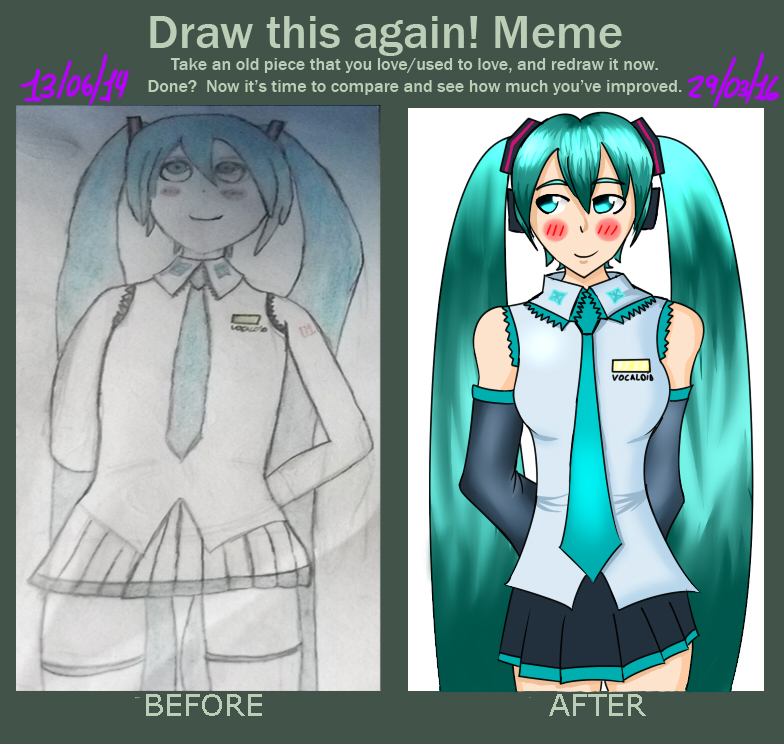 Draw this again! Meme: Hatsune miku