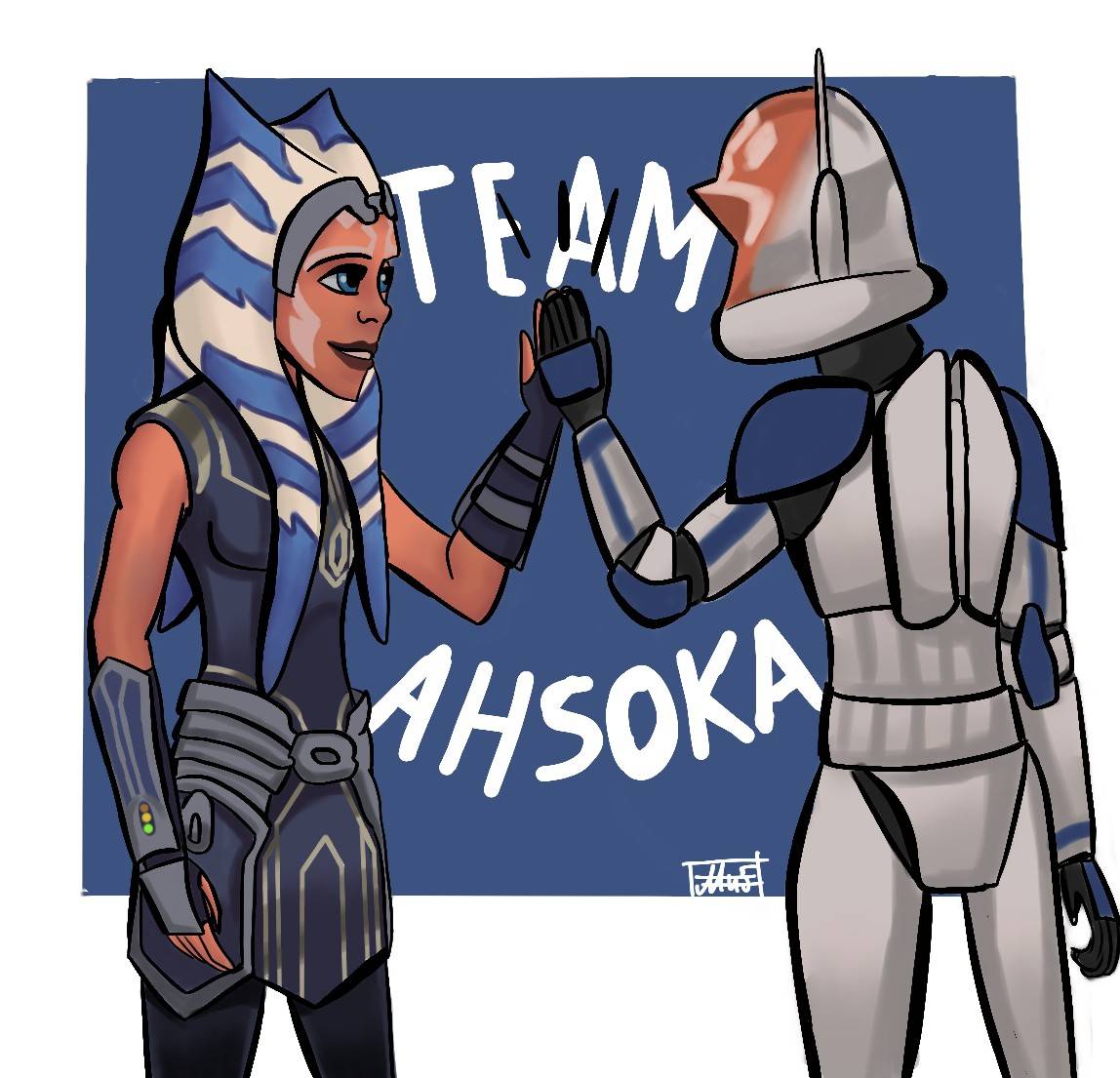 See Anakin Skywalker, Padawan Ahsoka, and Captain Rex in #Ahsoka