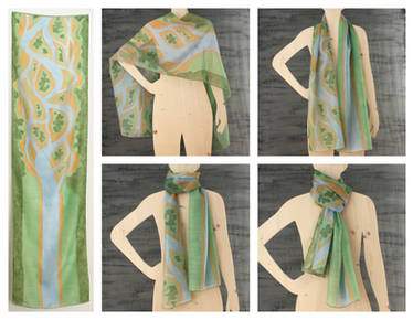 Silk Scarf: Braided River