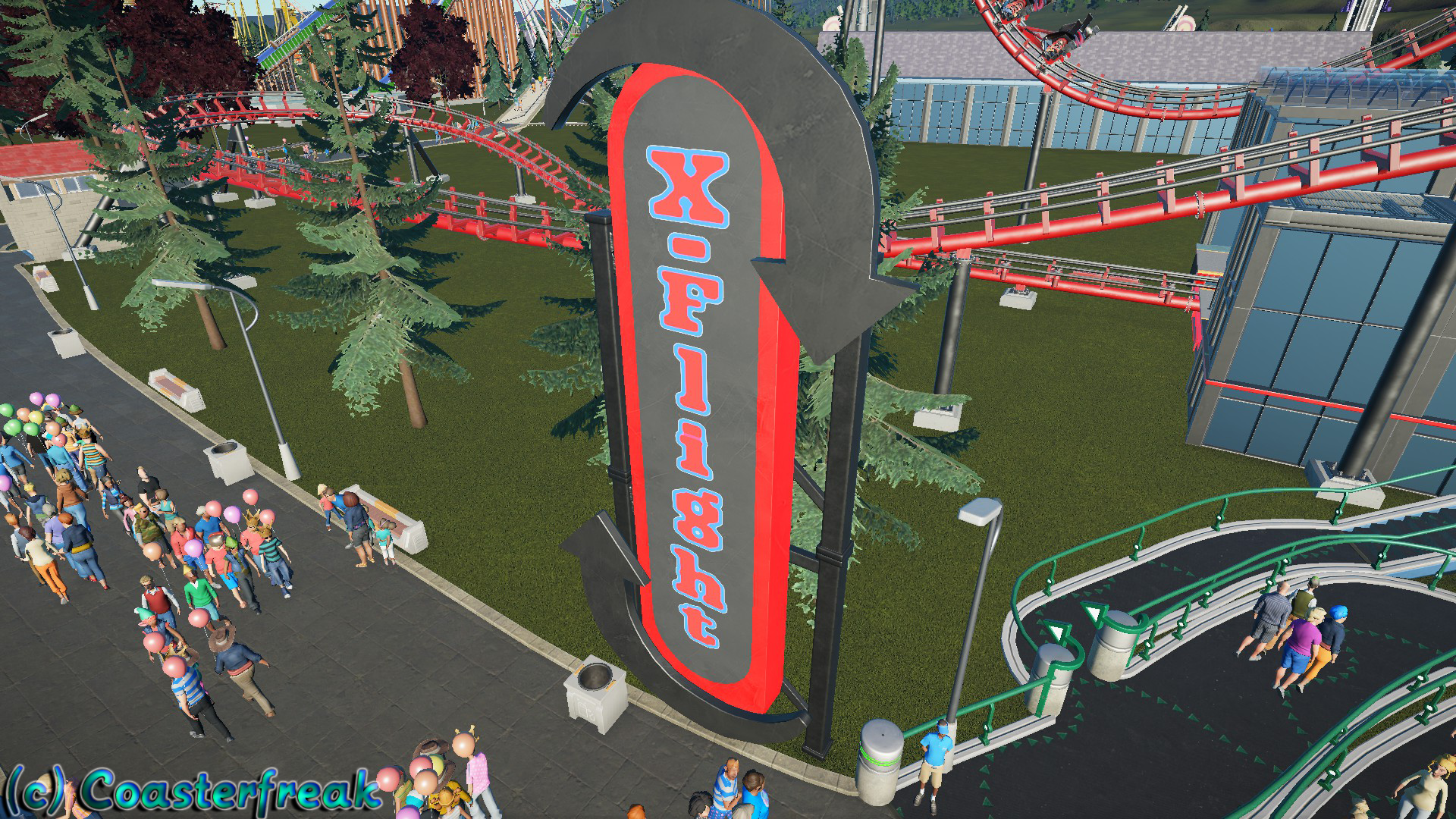X Flight Ride Logo Planet Coaster: X-Flight Ride Sign by Coasterfreak on DeviantArt