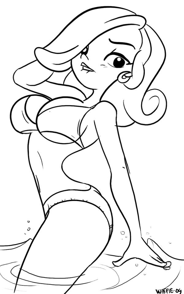 beach pin line art