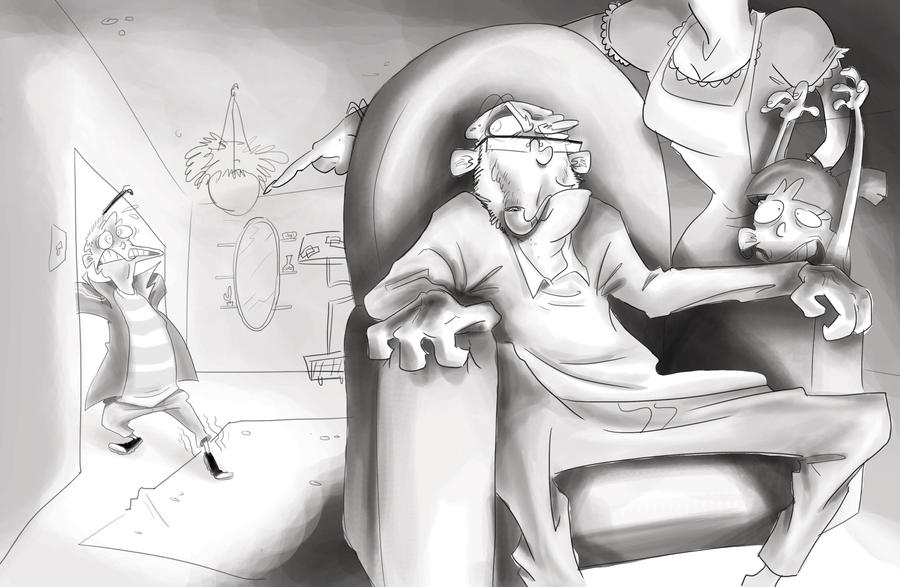 ...And Dad Will Just Sit There And Watch TV by Schnab on DeviantArt