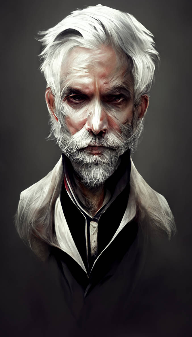 Old white haired man, concept by TengNull on DeviantArt