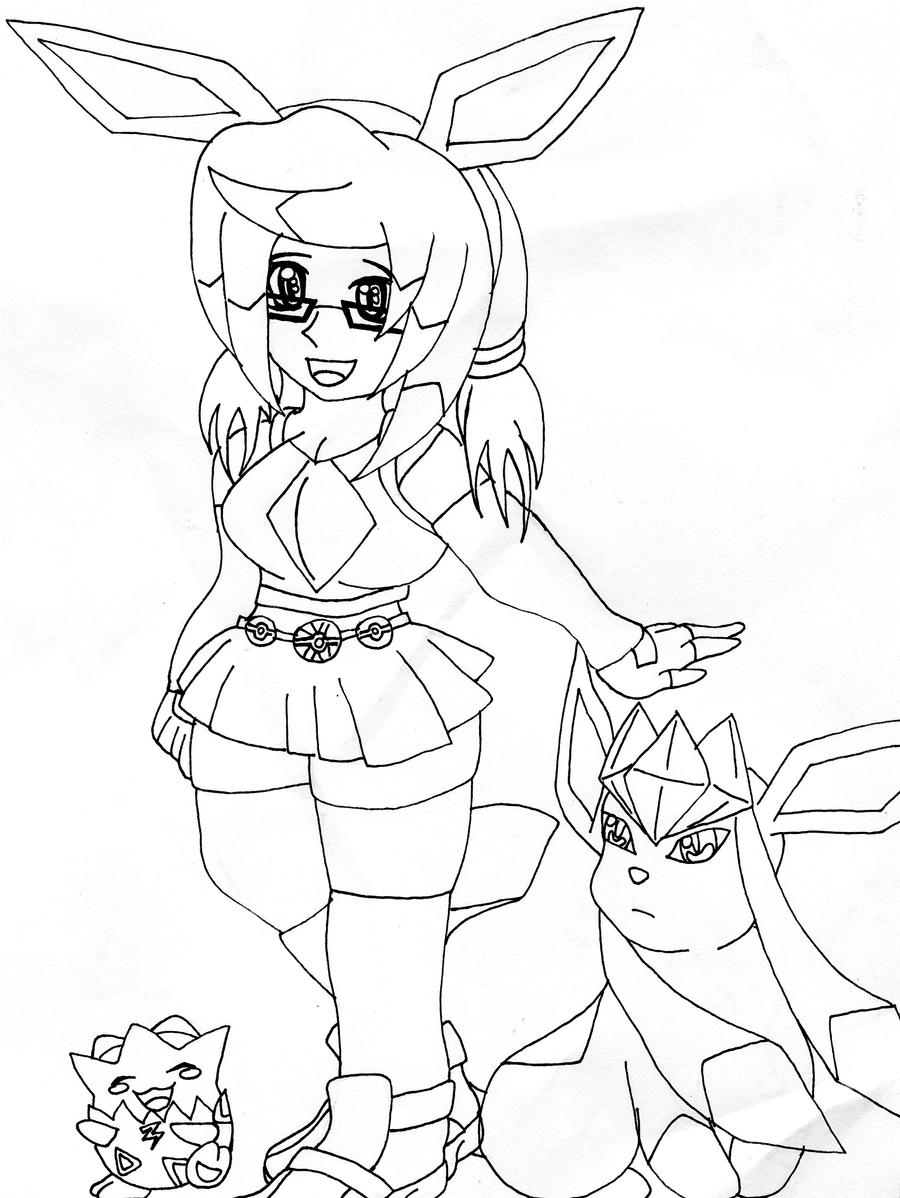 me and my pokemon -lineart-