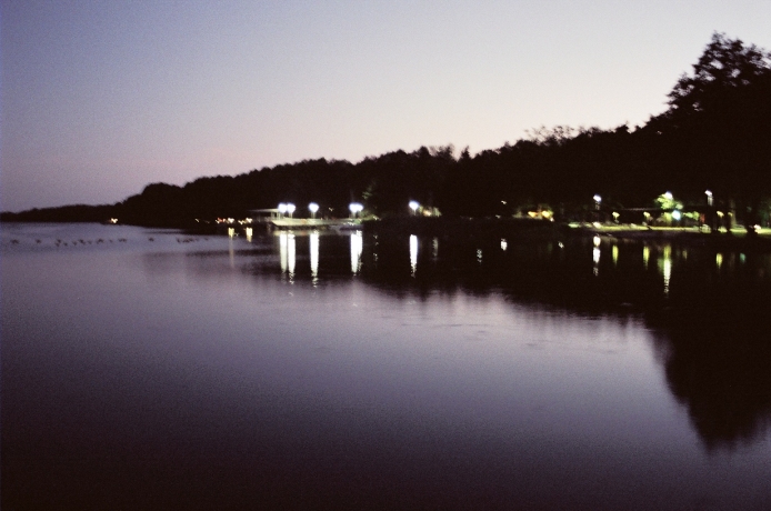 Lake in blue