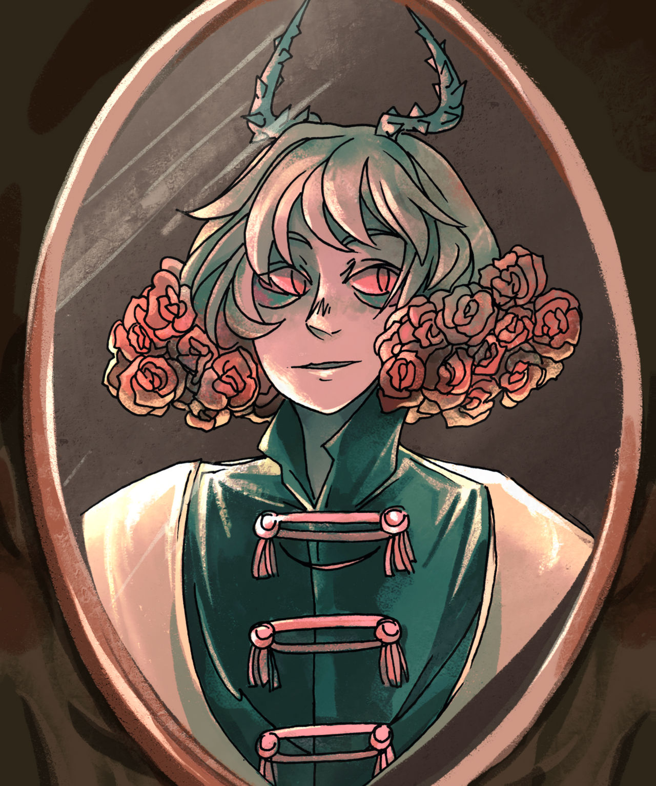 Demon With Roses rose demon portrait by Dazzel-Almond on DeviantArt