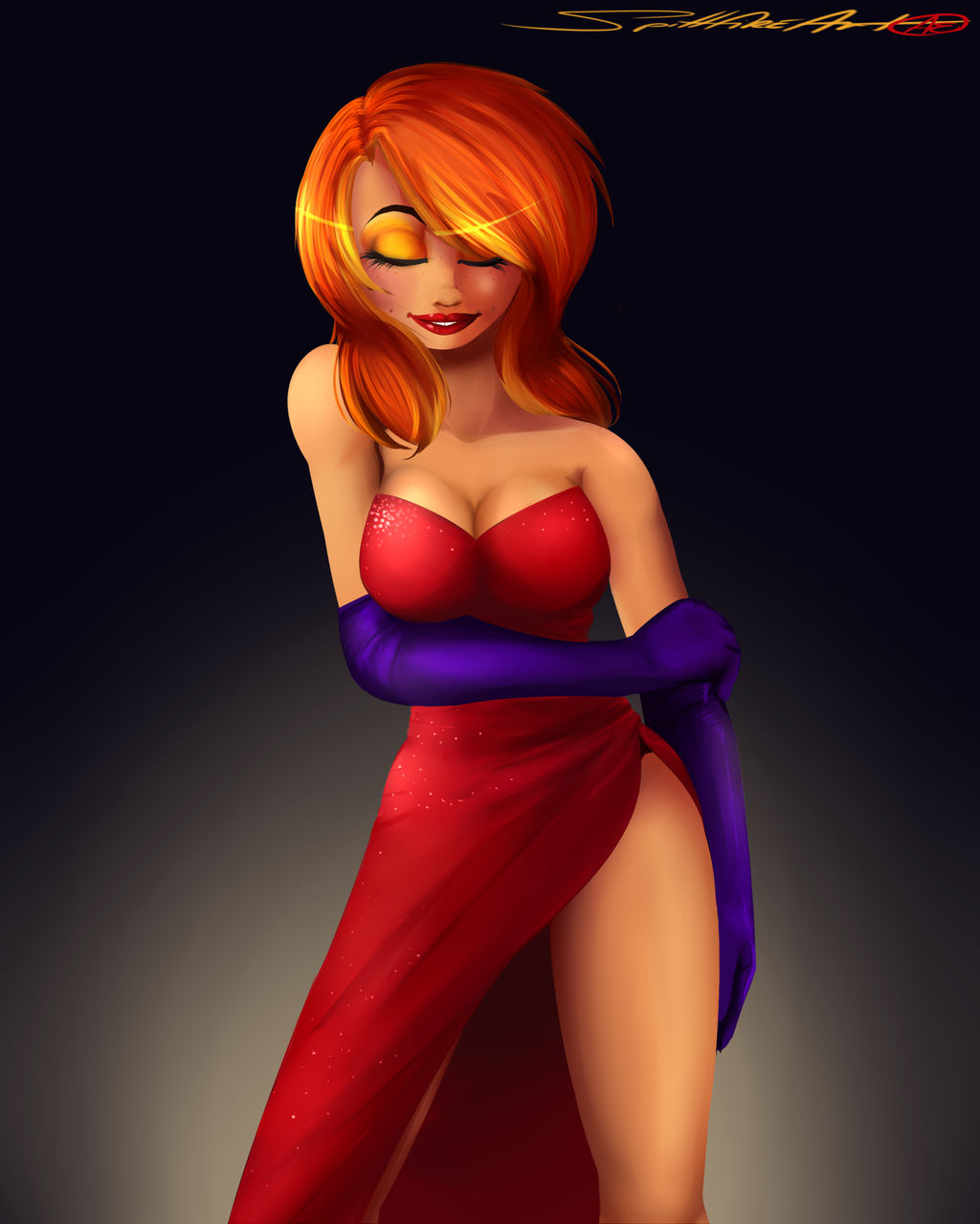 Human Spitfire as Jessica Rabbit