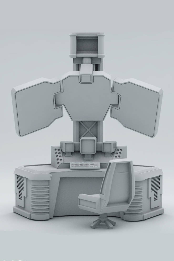 Sci-fi Console Concept Art by CyberTech3D on DeviantArt