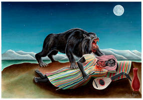 Sleeping Gypsy with Werewolf