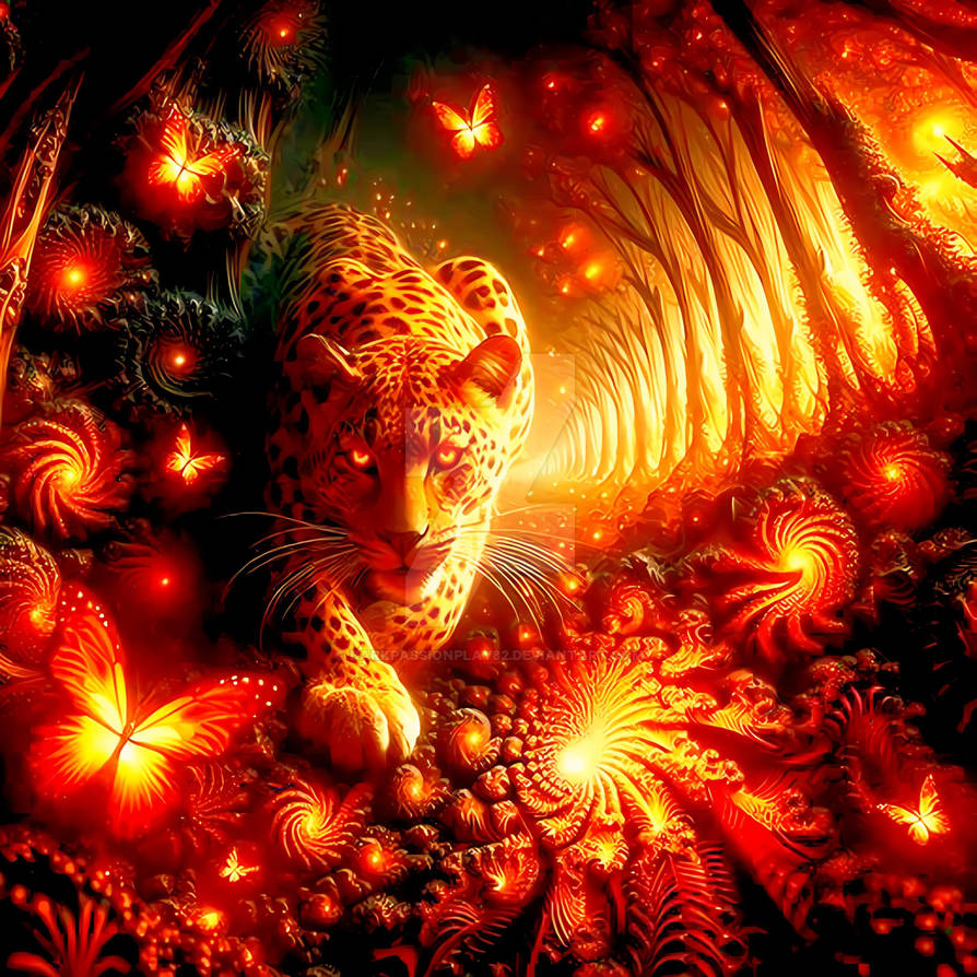 Fire Leaopard Jungle Fire Leopard by DarkPassionPlay82 on DeviantArt