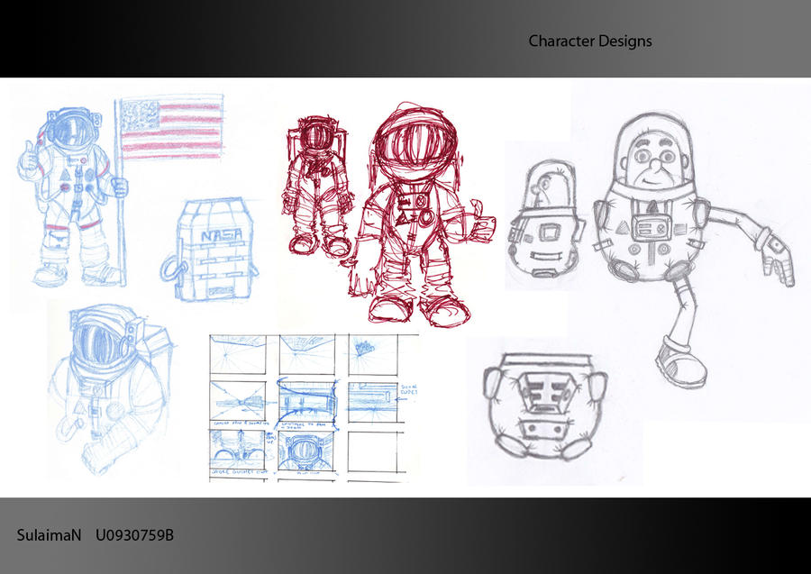 Spaceman Character designs by 66SHADOW99 on DeviantArt