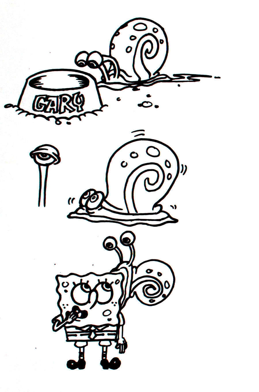 Spongebob and Gary by 66SHADOW99 on DeviantArt