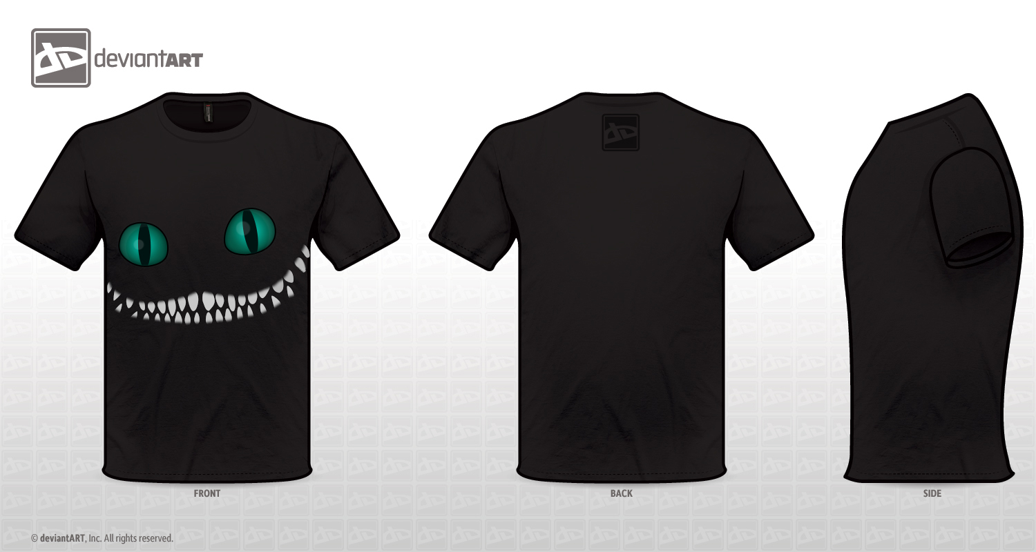 cheshire cat smile t-shirt design