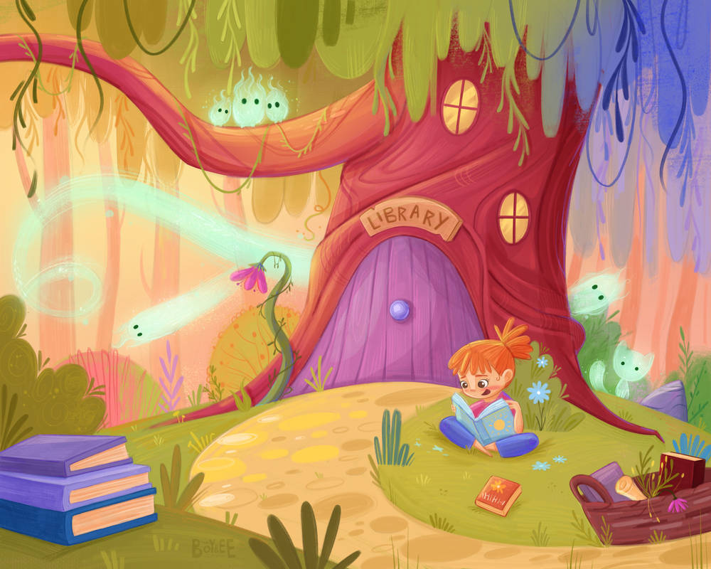Tree Library Cartoon Treelibrary by ivaboybee on DeviantArt