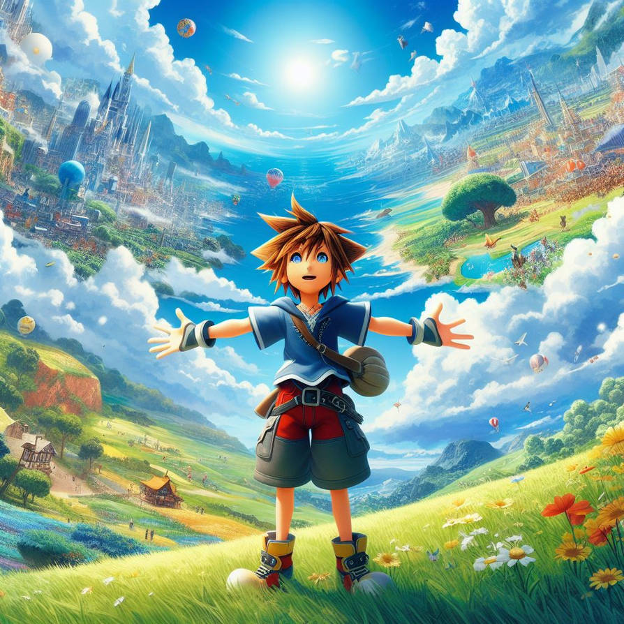 Sora And The Worlds by SummerMagicwood on DeviantArt