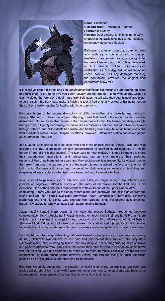 Lore Doc Balthazar - Lore Doc by Mollish on DeviantArt