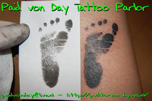 baby foot print tattoo