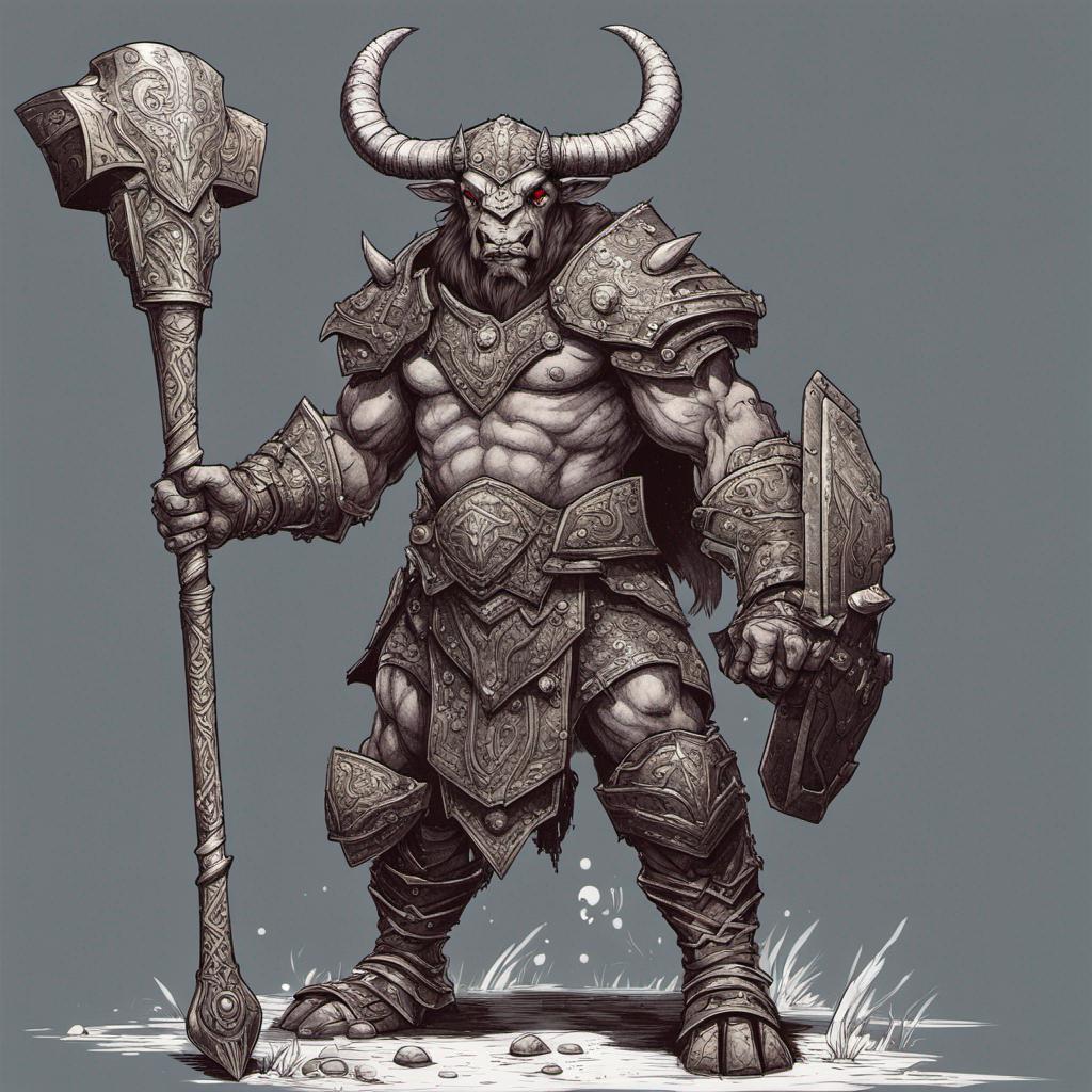 Minotaur Chief by throthren on DeviantArt