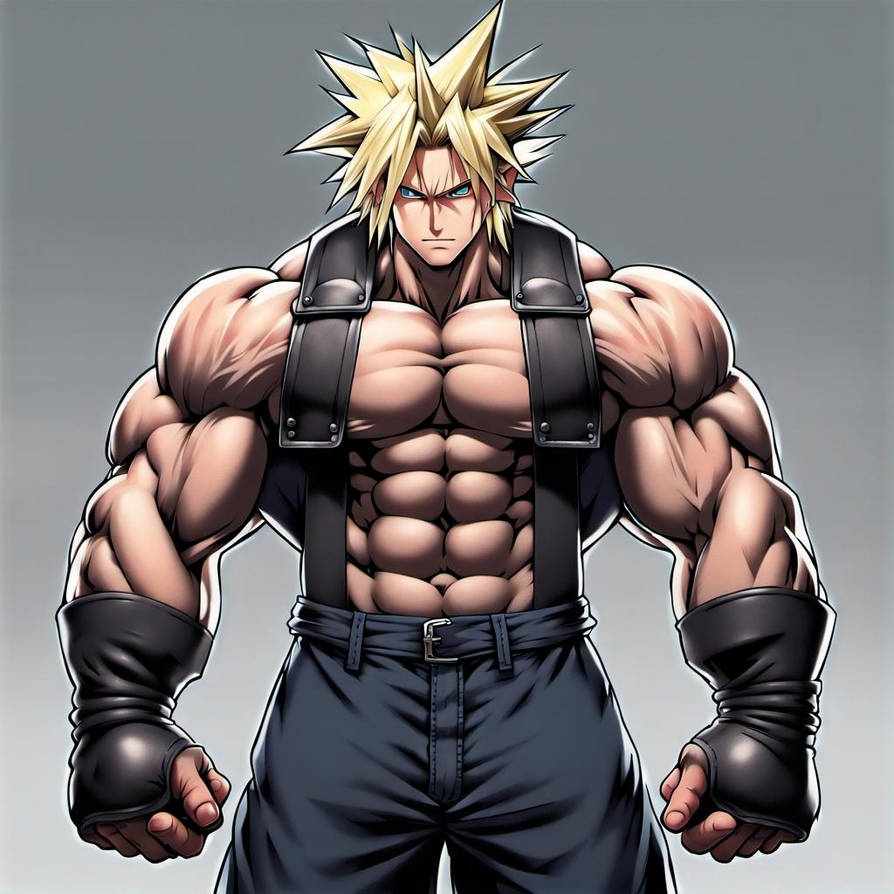 Cloud Strife as a bodybuilder by throthren on DeviantArt