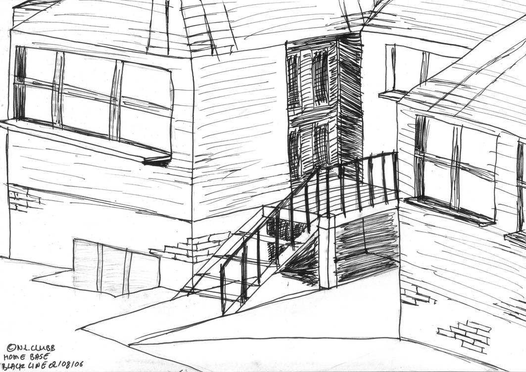 Wide Base Line Drawing Home Base Line Drawing by Nickiuk on DeviantArt
